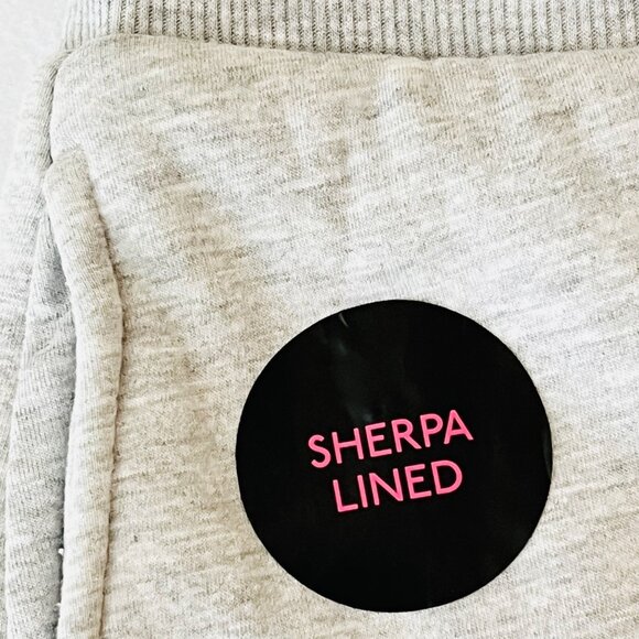 No Boundaries Women High Rise Sherpa-Lined Grey Joggers XXL Ribbed Waistband NWT - Picture 5 of 12